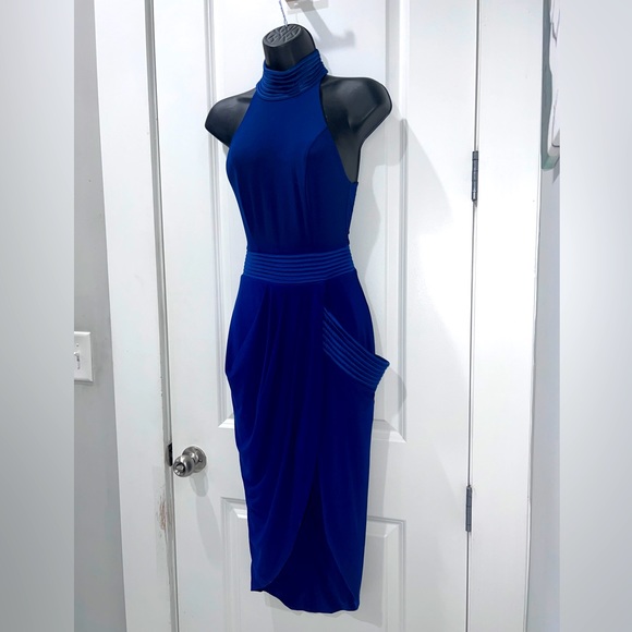 Zhivago Miracle Halter Midi Dress Navy New - Picture 2 of 9